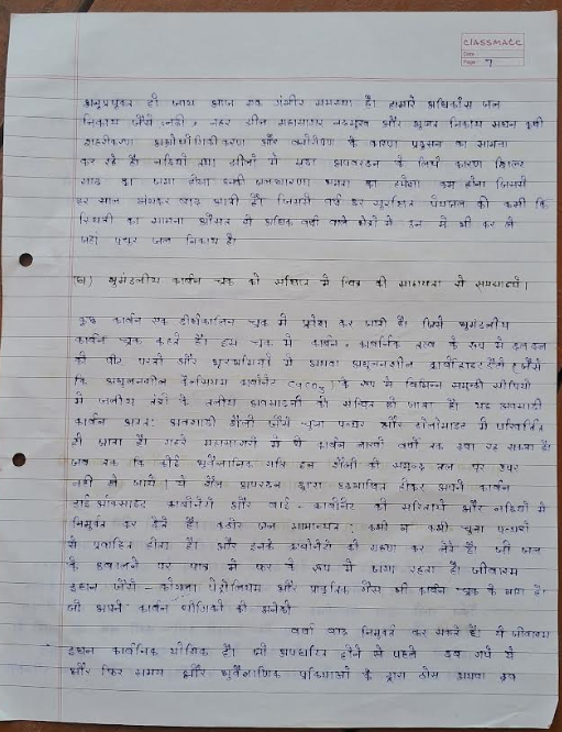Handwritten Assignment Sample
